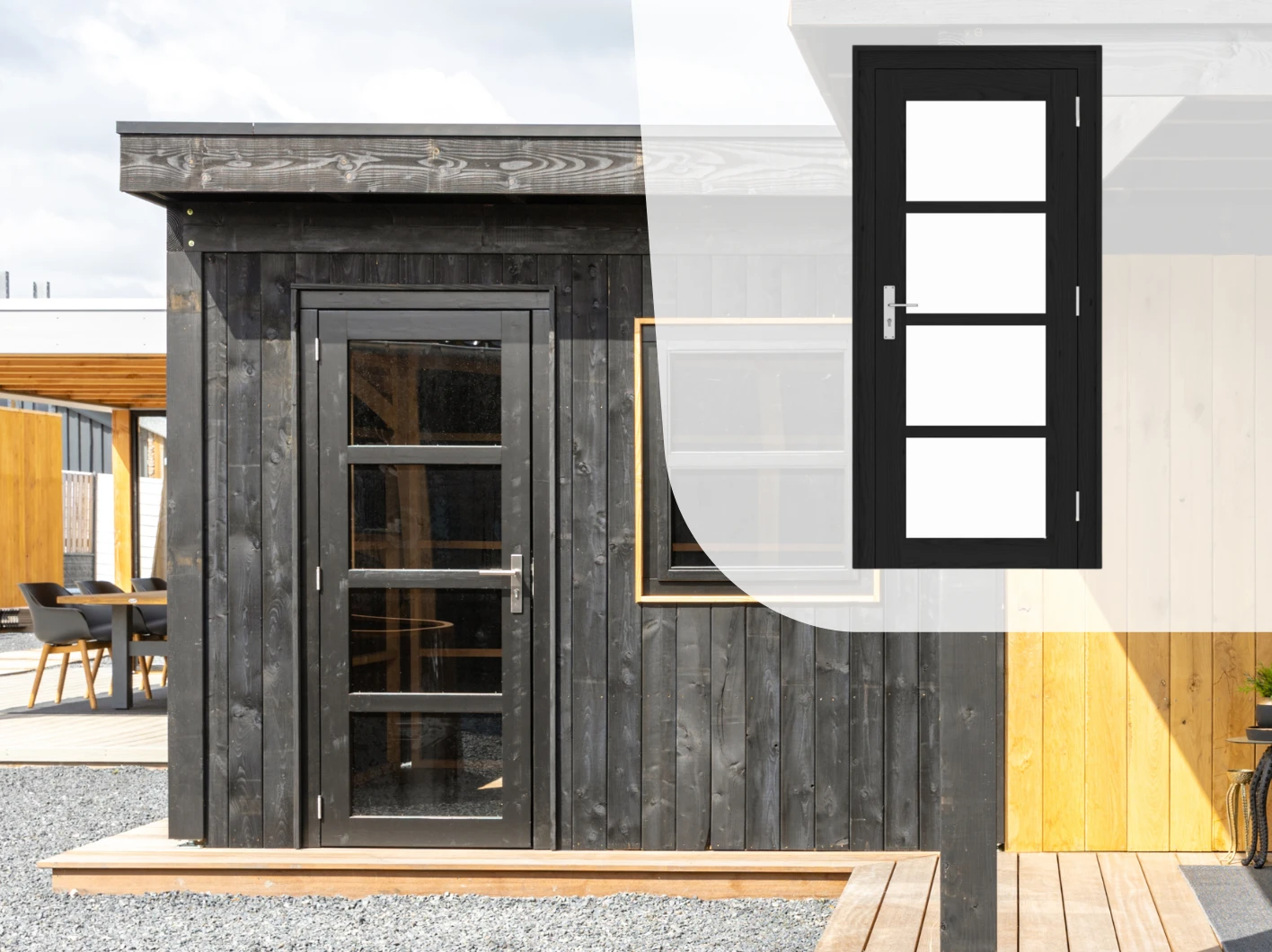 Vuren Deur Steellook 4-Ruits 96 x 214 cm (960 x 2140 mm) - Afbeelding 4